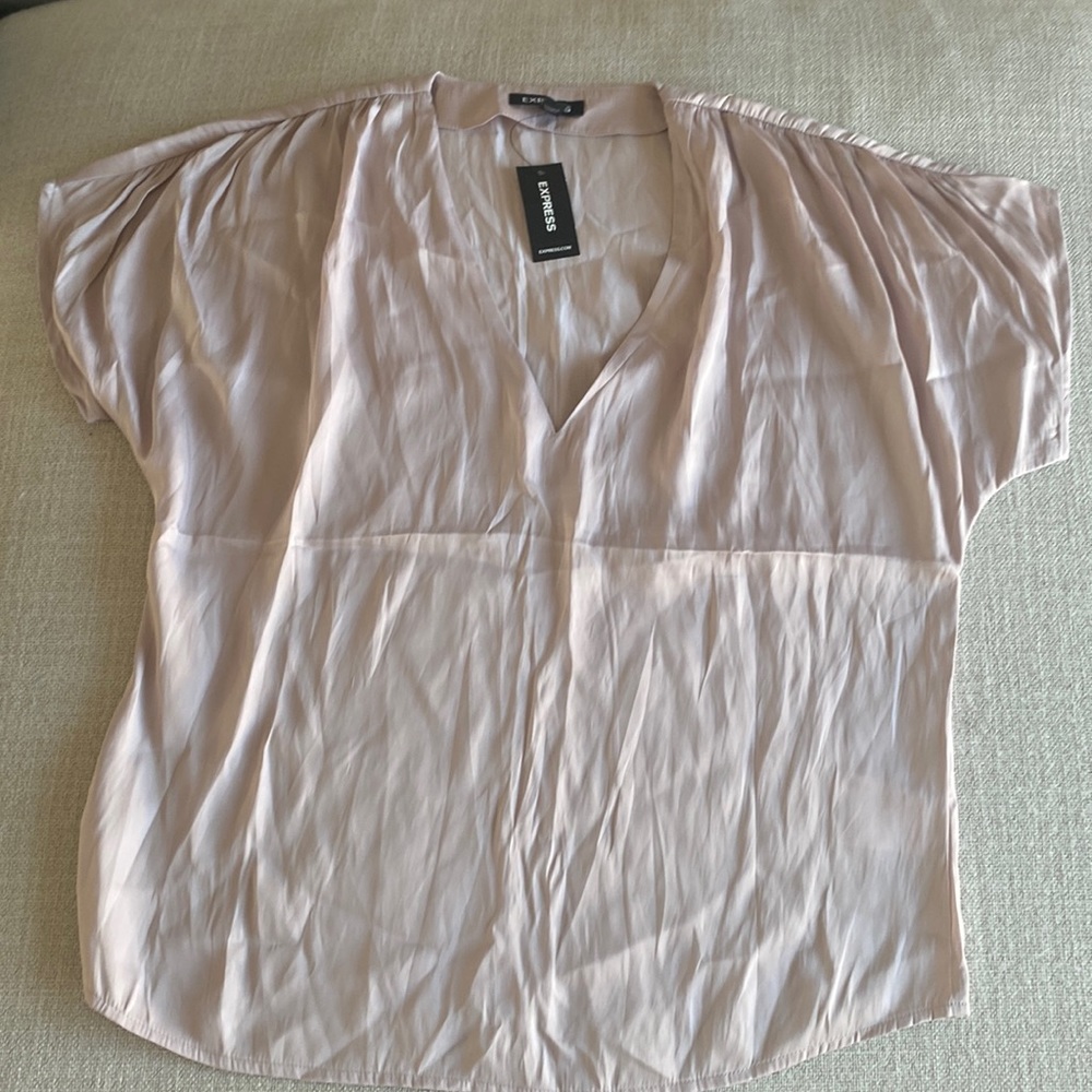 Satin v-neck top
